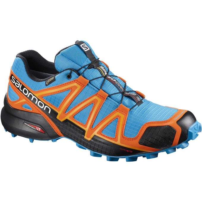 Salomon SPEEDCROSS 4 GTX® Zapatillas Trail Running Hombre - Azules / Naranjas / Negras - Colombia (6